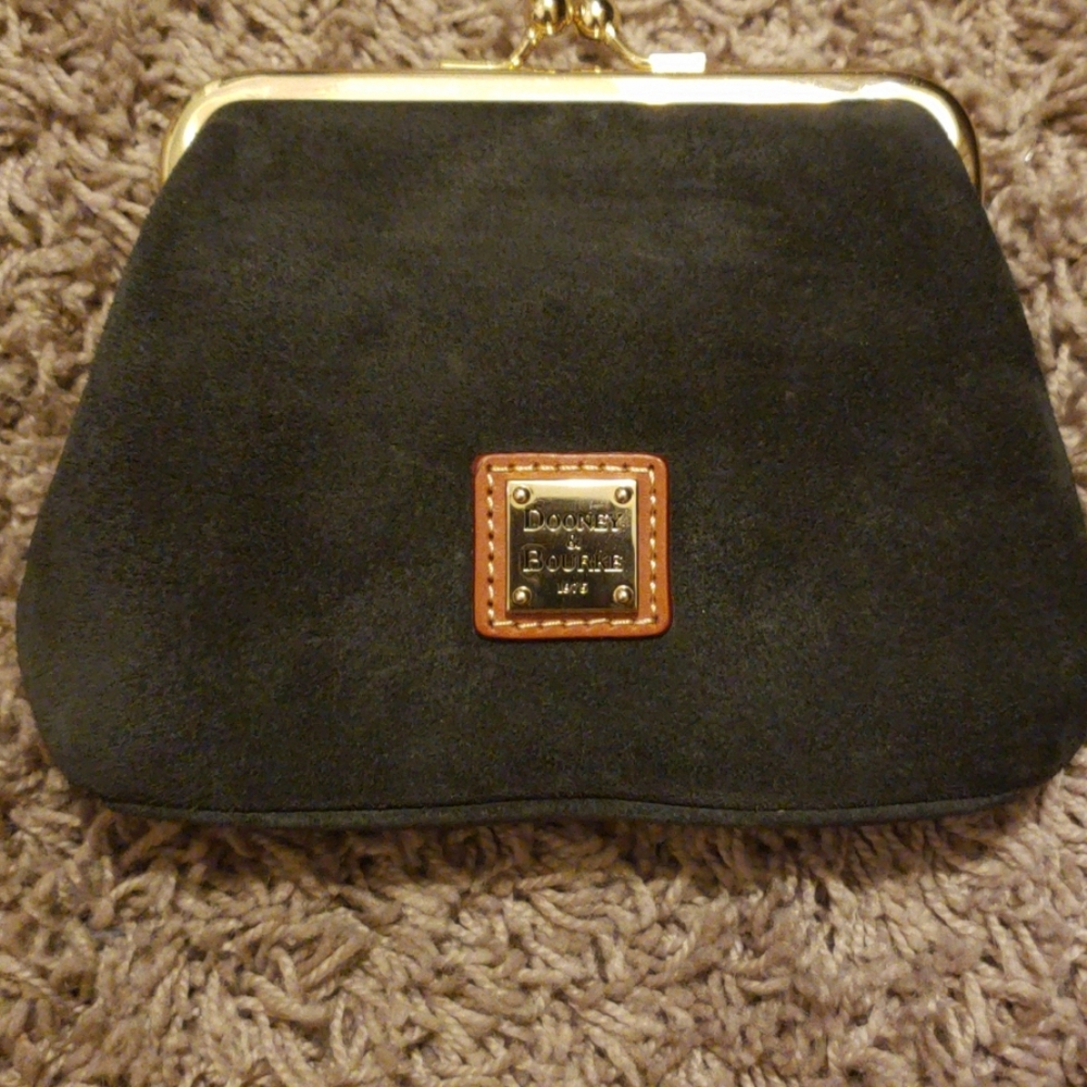 Dooney & Bourke Green Suede Coin Purse